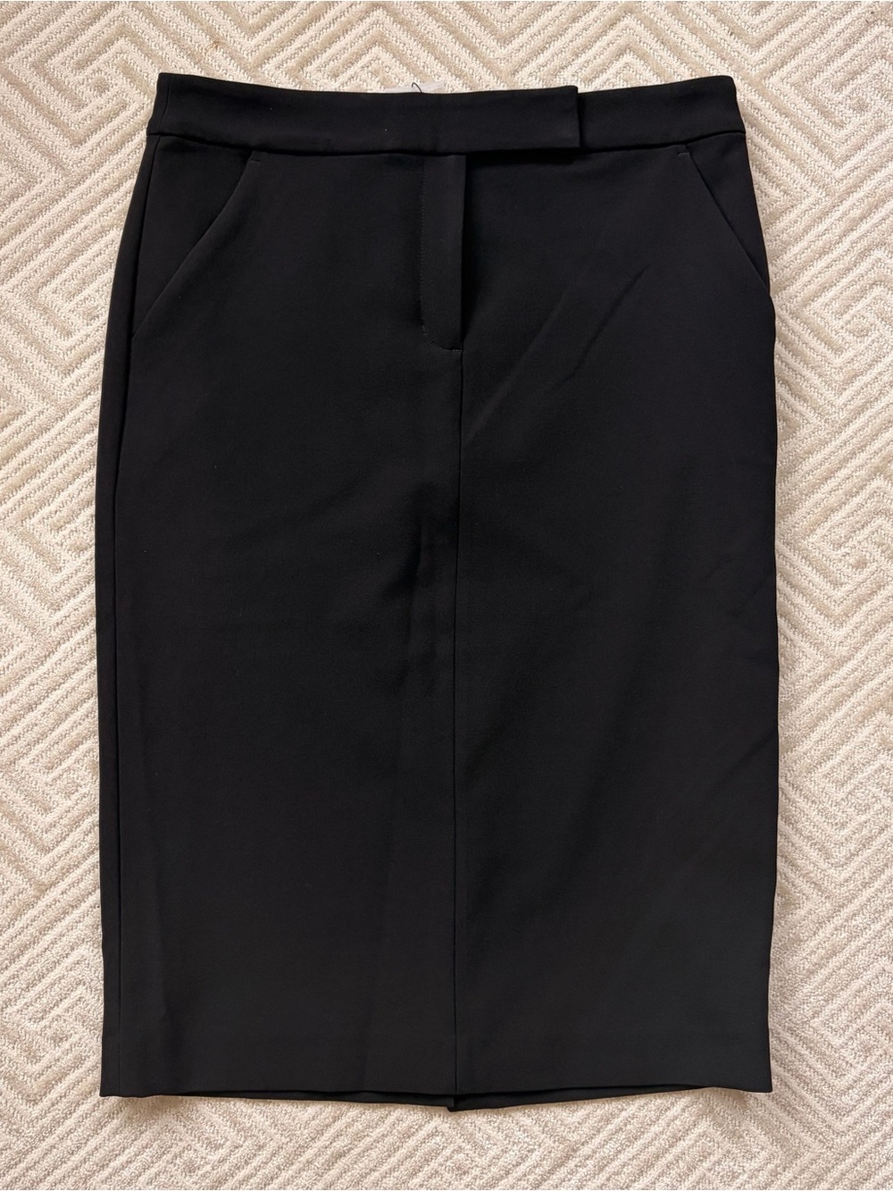 Express High Waisted Midi Pencil Skirt Black - Picture 7 of 10